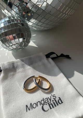 Gemini Hoop Earrings | Mondays Child Tarnish & Waterproof Jewelley