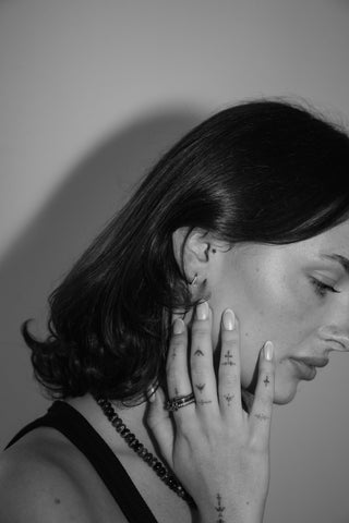 Meave Mini Diamond Huggie | Tarnish Proof Earrings | Monday's Child