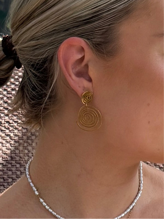 Koru Spiral Earrings | Gold | Monday’s Child