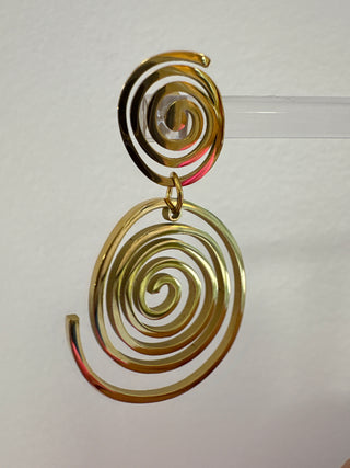 Koru Spiral Earrings | Gold | Monday’s Child