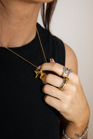 Zoe Stack Ring | 2 Tone Waterproof Ring | Monday's Child 