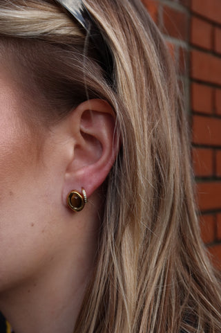 Collette Tigers Eye Studs | Monday's Child Jewellery