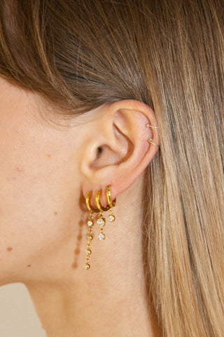 Della Drop Huggie Earrings | Tarnish Proof Jewellery | Monday's Child