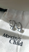 Love Heart Earrings | Mondays Child | Waterproof - Sustainable Jewellery 