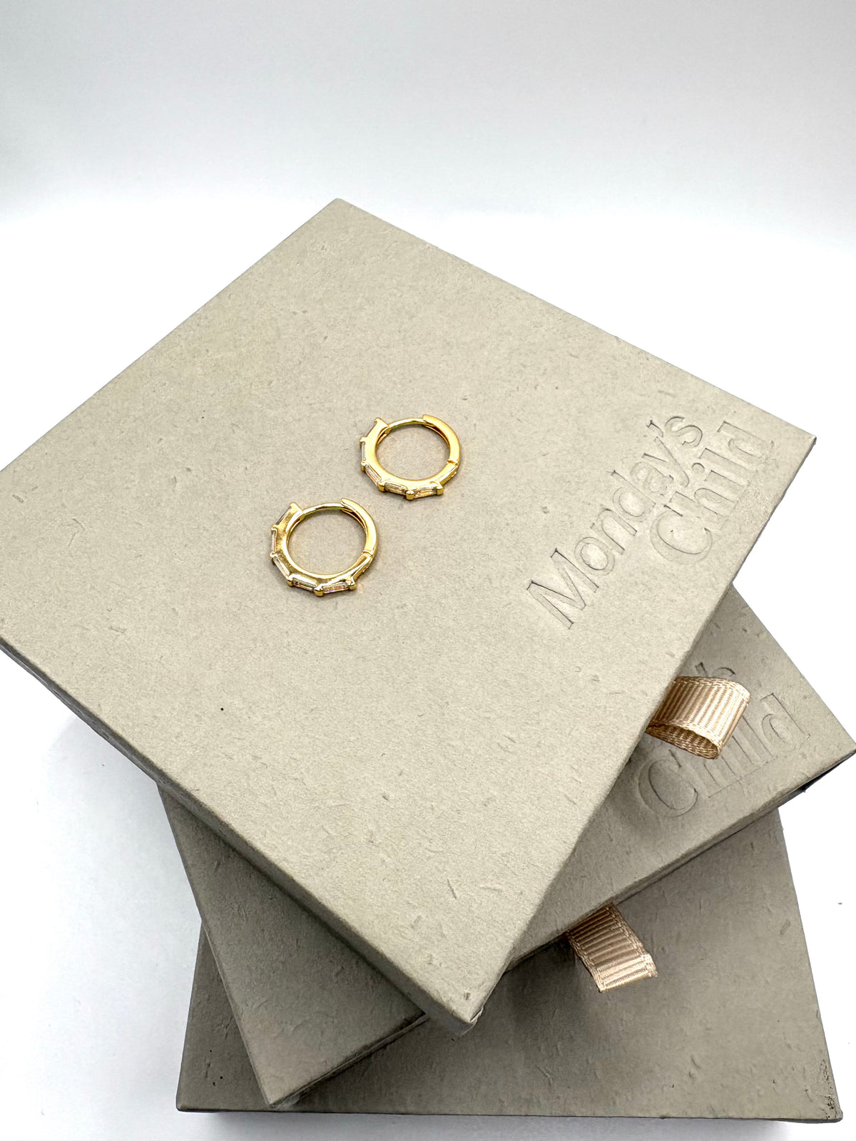 Della Gem Huggie Earrings | Tarnish Proof | Mondays Child
