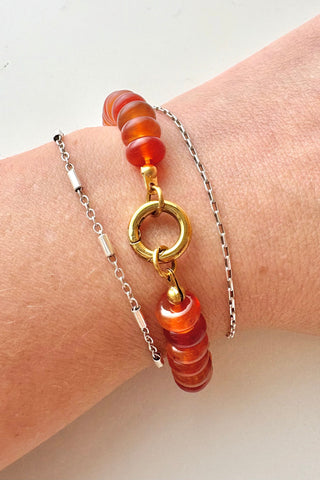 Sela Red Agate Stone Bracelet | Beaded Jewellery | Monday's Child