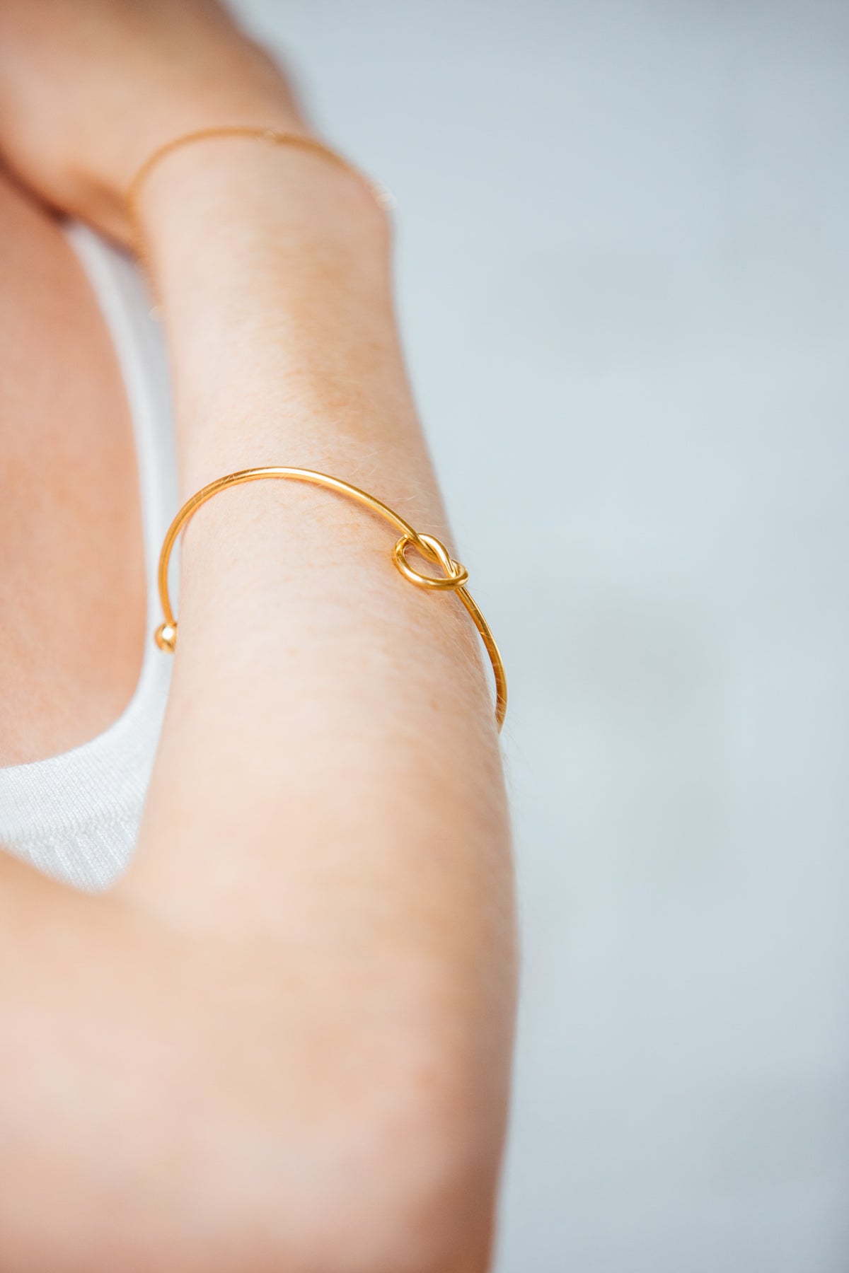 Love Knot Bangle | Mondays Child | Waterproof - Sustainable Jewellery 