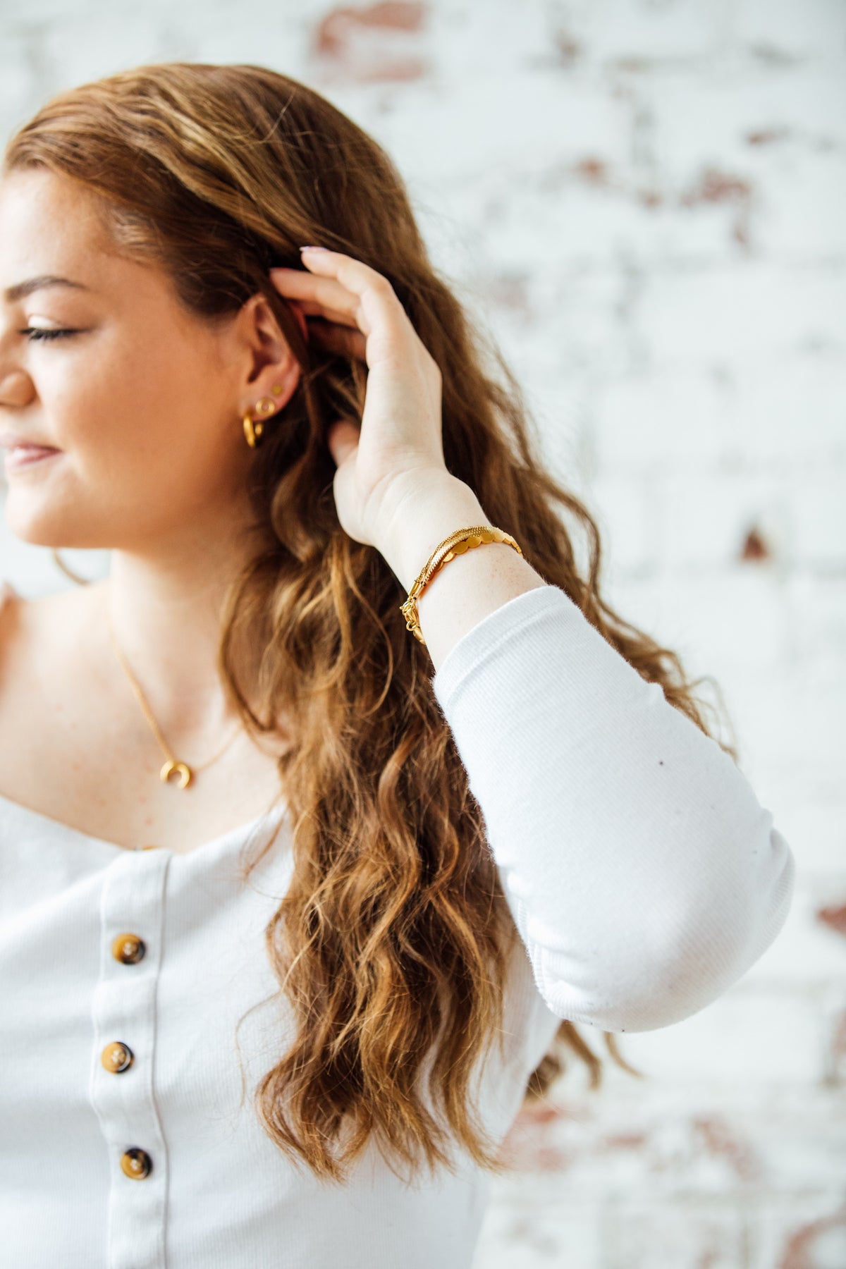 Half Moon Necklace | Mondays Child | Waterproof - Sustainable Jewellery 