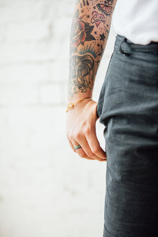 Love Knot Bangle | Mondays Child | Waterproof - Sustainable Jewellery 