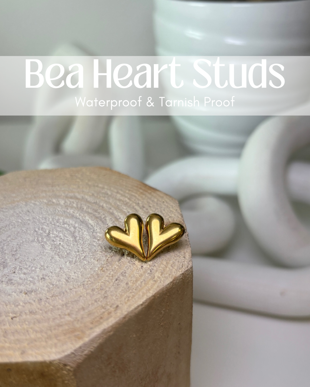 Bea Heart Stud Earrings