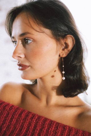 Vera Freshwater Pearl Earrings | Waterproof Jewellery | Monday's Child