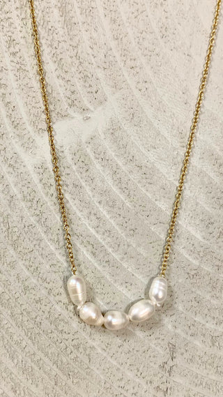 Ariel Pearl Necklace | Mondays Child | Waterproof - Sustainable Jewellery 