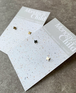 X Studs | Mondays Child | Waterproof - Sustainable Jewellery 