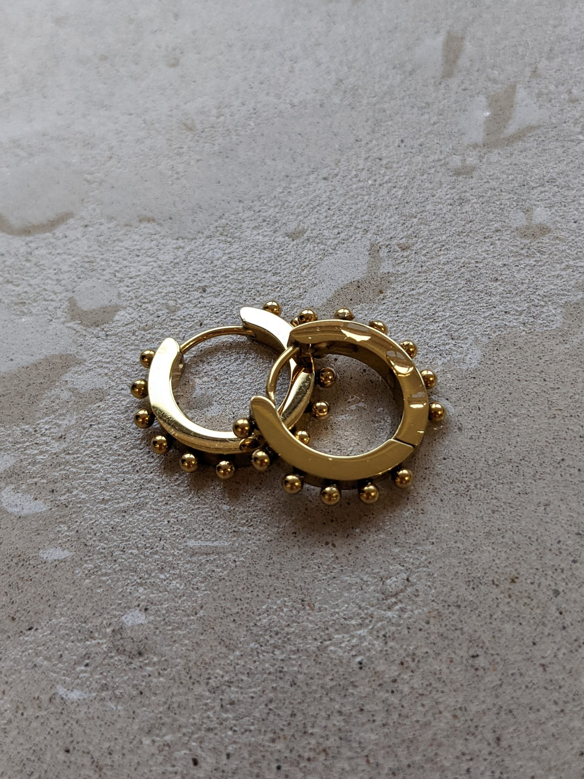 Beaded Huggie Earrings | Mondays Child | Waterproof - Sustainable Jewellery 