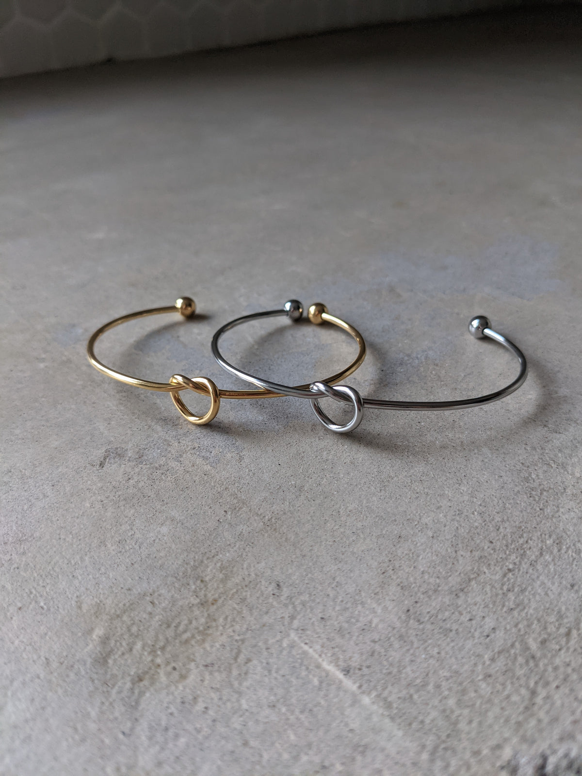 Love Knot Bangle | Mondays Child | Waterproof - Sustainable Jewellery 